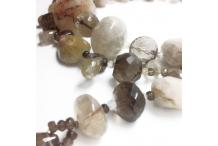 Necklace Unique Piece : Lux in Rutile quartz