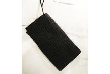 Hand Crafted Natural Rafia Handbag Black