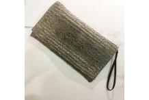 Hand Crafted Natural Rafia Handbag flannel grey