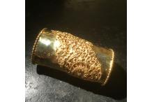 Gold-tone Cuff Bracelet Handmade Lace