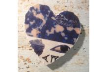 Coeur en Marbre Inspiration Lapis Lazuli