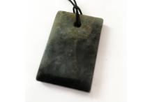 Jadeite antique pendant, black drawstring, Unique Piece 3